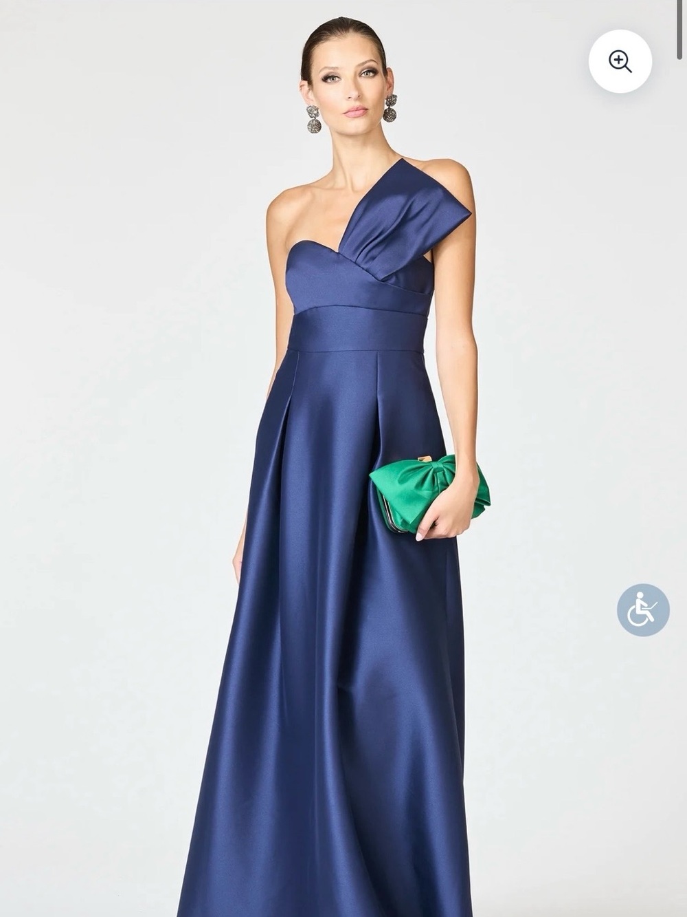 Stephie Mikado Satin Gown in Night Sky
